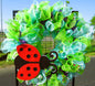 Ladybug Wreath - Blue, Green, Purple