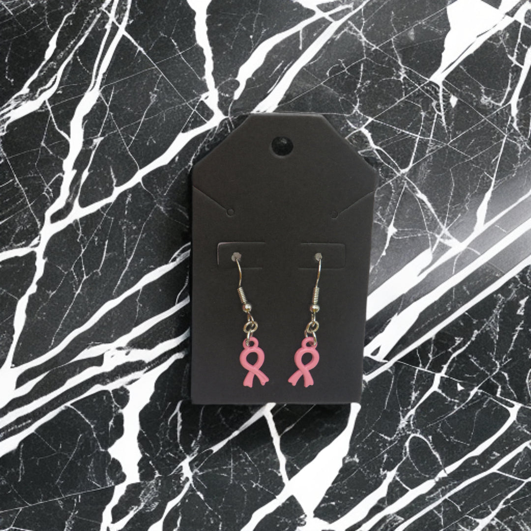 Pink Ribbon Earrings