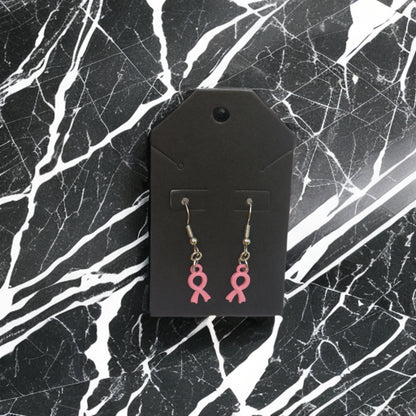 Pink Ribbon Earrings